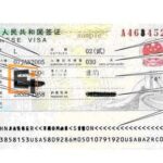 中国签证正面(样本)
