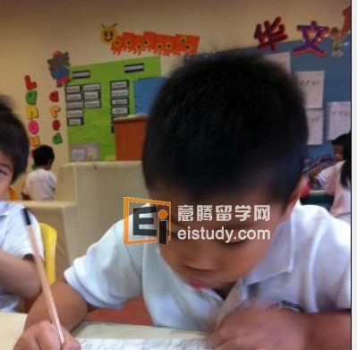 认真写字