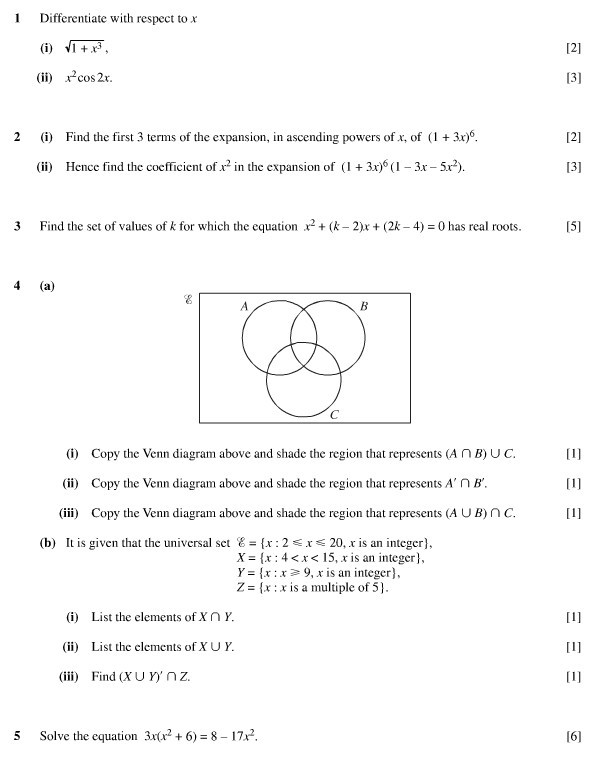 新加坡O水准试卷