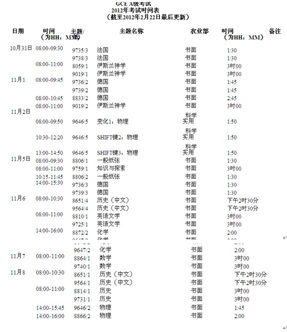 新加坡A水准的最新考试时间图3